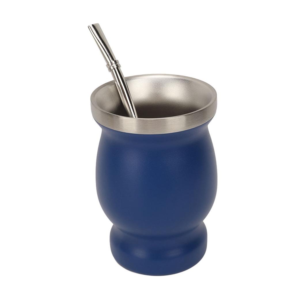 Rustless Steel Milk Tea Tumbler Heat Insulation Water Cup Sturdy Drinking Cup Office Drinking синий