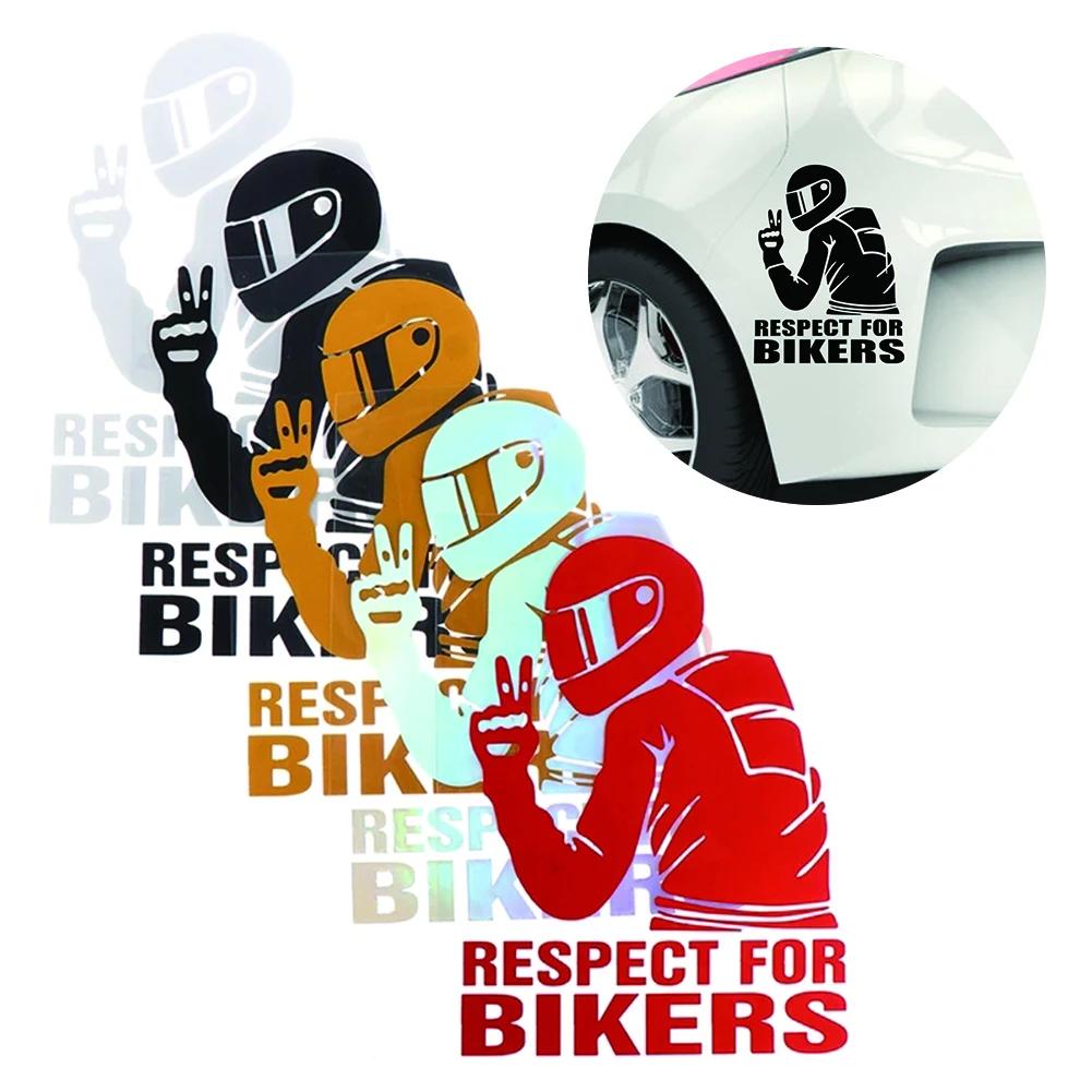 1pc 15x11CM Respect Biker Sticker For On Car Motorcycle Vinyl 3D Stickers Motorcycle Vinyl 3D Stickers And Decals Moto Stickers