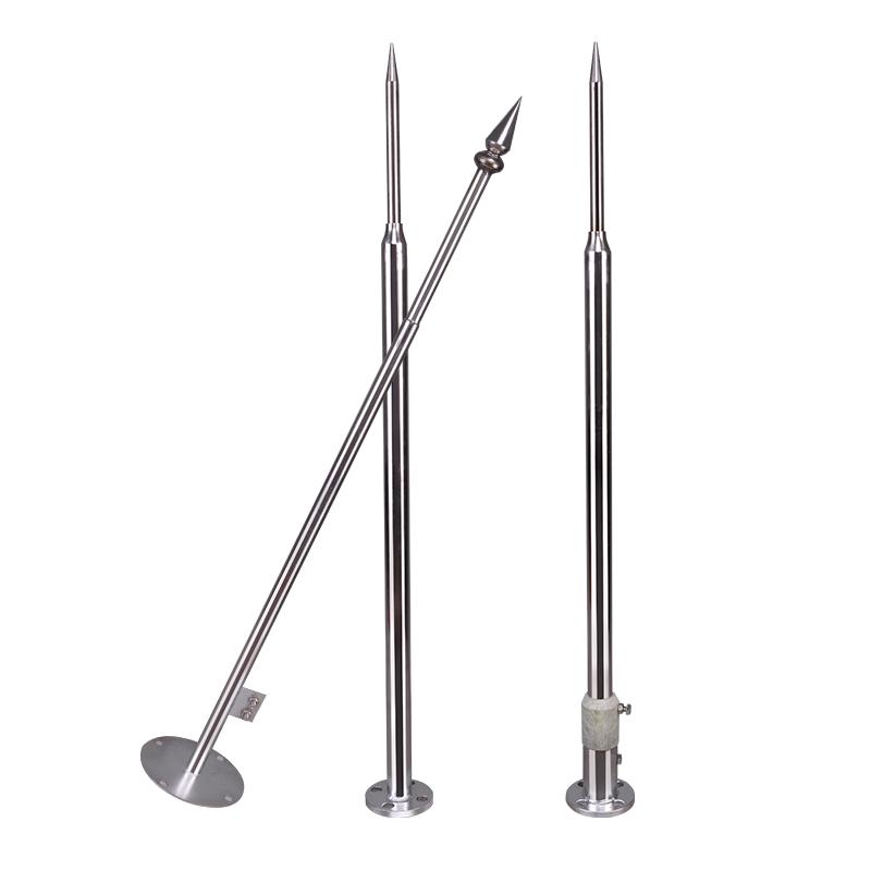 Stainless Steel Lightning Rod Grounding Wire and Bracket for Outdoor Roof Protection