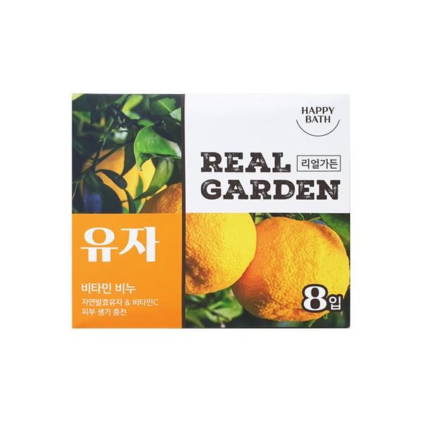 HAPPY BATH Real Garden Yuzu Vitamin Soap 90g x 8