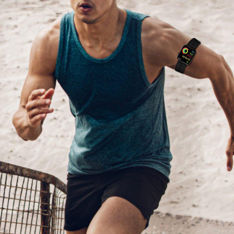 Fasce Sportive per Caviglia/Braccio Compatibili con Apple Watch 49mm 45mm 44mm 42mm 41mm 40mm 38mm, Braccialetto in Nylon per IWatch Ultra SE Serie 9