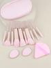 New Mini Makeup Brush Set 10PCS Eyeshadow Loose Powder Brush Travel Portable Soft Hair Makeup Tools Christmas Gift