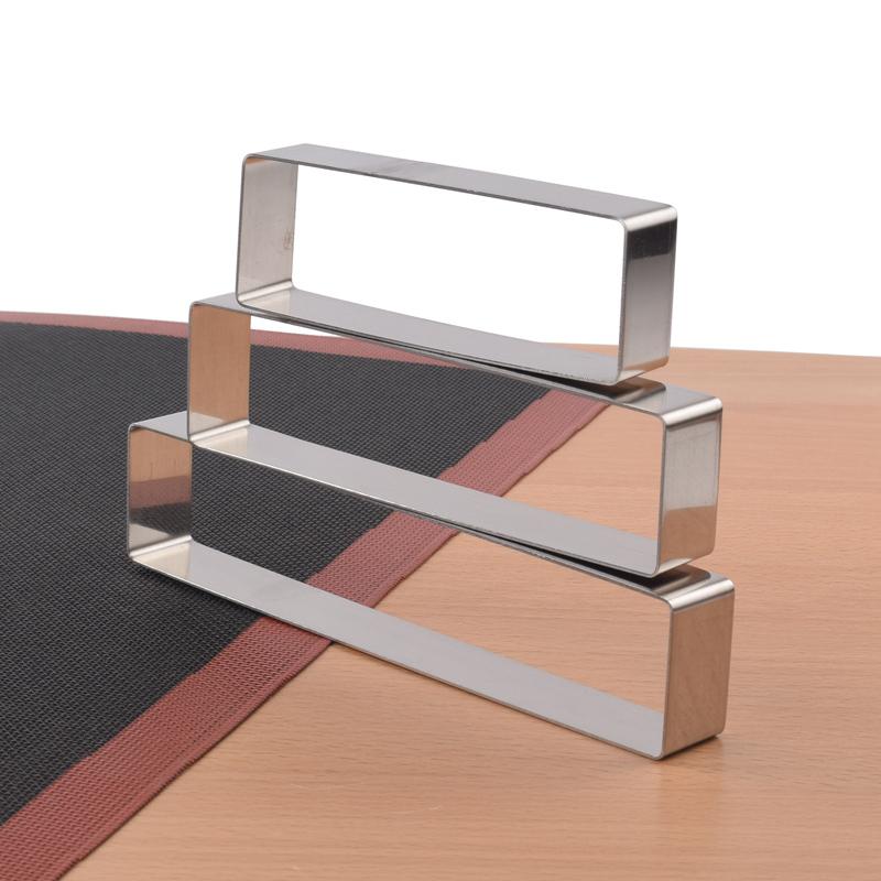 Mousseformer i rustfritt stål Kakeverktøy Rektangel Kakebakingsformer Bakeutstyr Franske bakeformer DIY Bakeverktøy