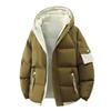 Down Mod Padded and Casual Winter Men's Jacket, Coat, Hooded, Thick, Cold-Weather Coat, Windproof, Warm, Outerwear, Unisex, Jumper, Green-L
