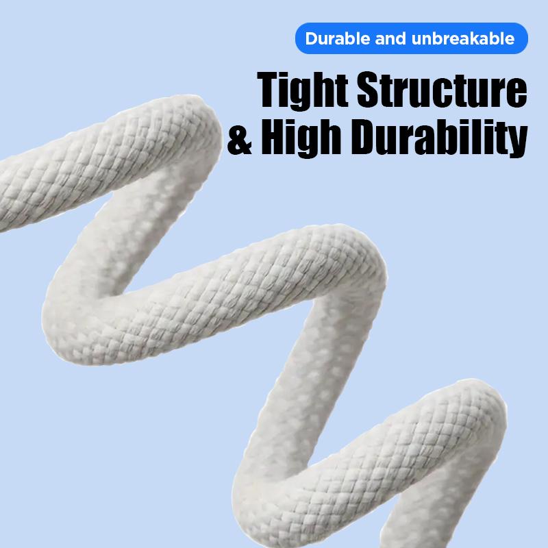 60W Hurtigladekabel Type-C til Type-C Hurtigladekabel Enorm Dataoverføring på Sekunder Passer for iPhone15 iPad iPod Android-enheter