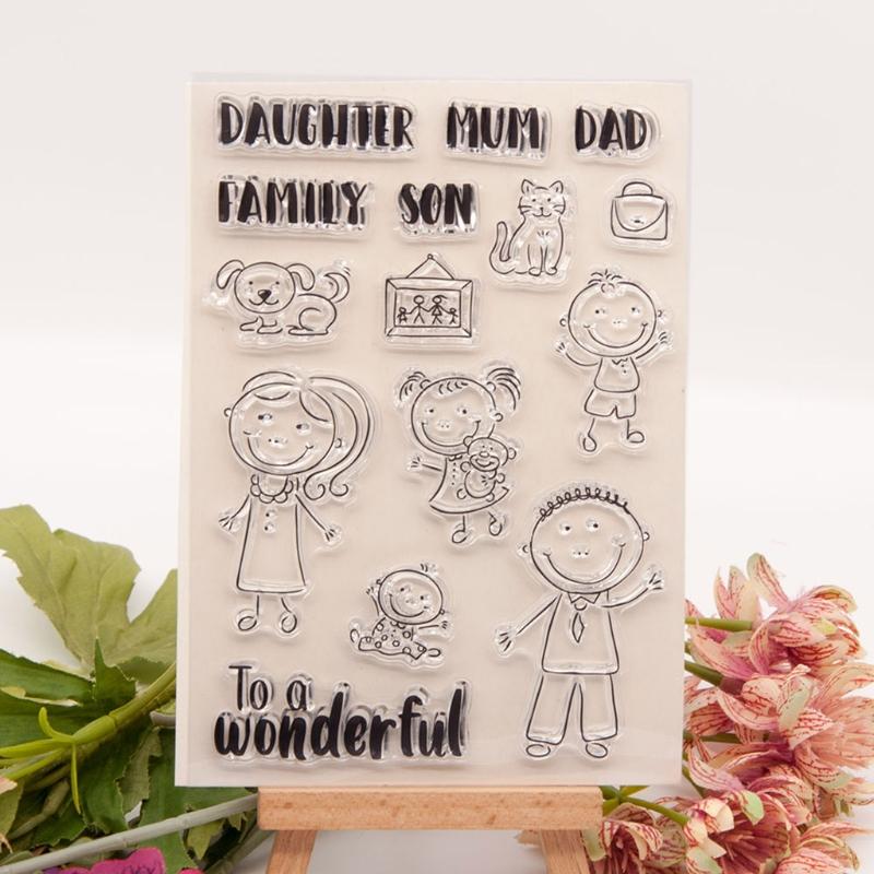 Buy Boy Girl Silicone Clear Seal Stamp DIY Scrapbooking Embossing Photo ...