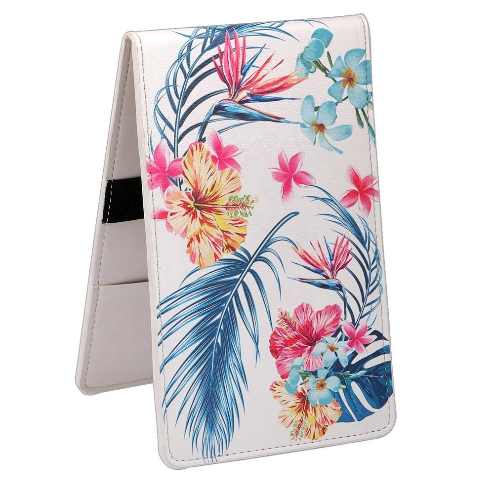 Custom Embossed Printing Embroidery Logo PU Leather Yardage Book Cover Golf Scorecard Holder белый
