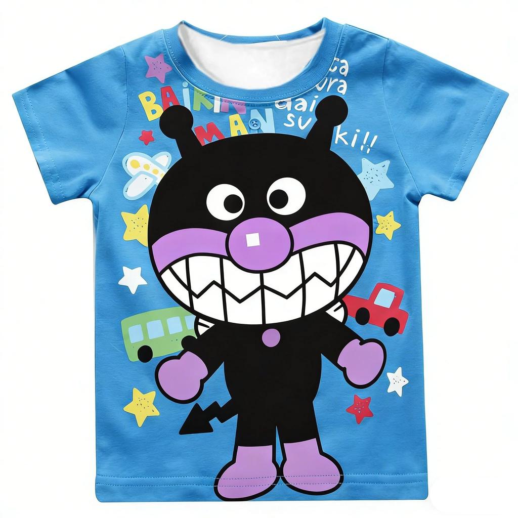 Fun Cartoon Anime T-Shirt O-Neck Short Sleeves Fashion Children Clothes Comfortable Casual Sports Outerwear Home Wear T-Shirt