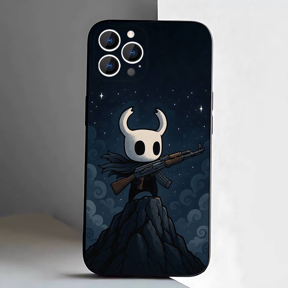 Hot H-Hollow K-Knight Game Phone Case For iPhone 17,16,15,14,13,12,Pro,Max,Plus,E,SE4,Air,Mini Black Soft Box