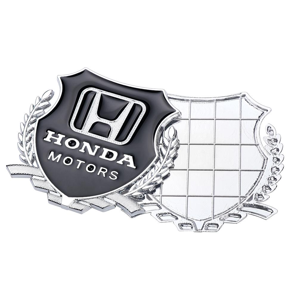 DNFC9 2pcs 3D Car Body Emblem Metal Stickers Trunk Window Decal For Honda Mugen Jazz Fit CRV Civic Type R Accord Odyssey Accessories
