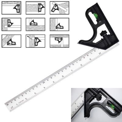 Kombinationswinkelmesser Winkelmesser Geodreieck Lineal Edelstahl Kunststoff
