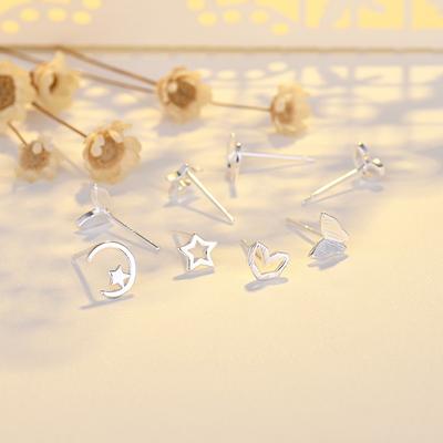 Animal Mini Super Cute Sweet Simple Small Earrings Plain Glossy Earrings One Week Small Bone Nails