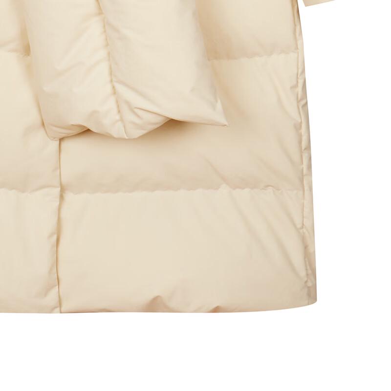 LESS 2024 Winter Collarless Long Down Jacket