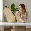 Large 58x30cm Wooden floor for baby cradle Moses Basket wood bottom Oval Base DIY baby Basket Newborn Crochet Knitted