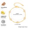 Exquisite Zircon Five-Petal Flower Bracelet for Women Gold Plated Lucky Flower Bracelets Luxurious Jewelry Gift