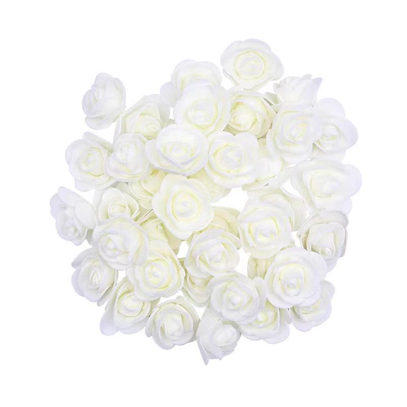50~500Pcs 3.5cm PE Foam Rose Head Artificial Flower For Wedding Birthday Party Home Decor DIY Bear Rose Valentines Day Gifts