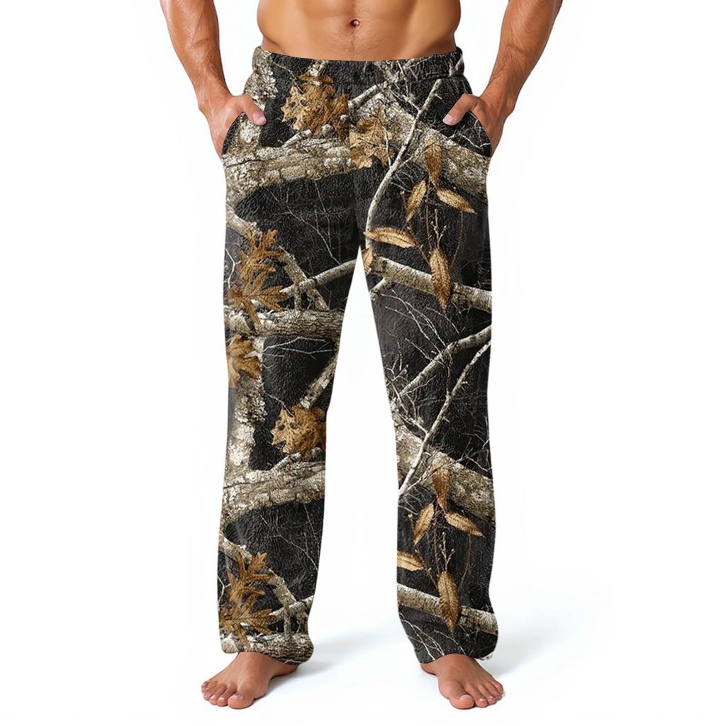 Herren Pyjamahose Bequeme Hose Mit Taschen Weiche Loungewear Nachtwäsche Lässige Pyjamahose