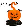 Lighted Halloween Props LED Candle Light Figurine, Bat Tombstone Glowing Tabletop Ornament, Warm Home Accents Pumpkin Decor Prop for Escape
