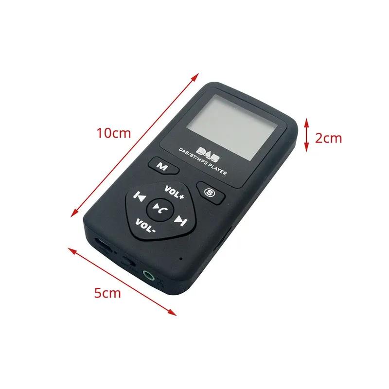 Pocket DAB/DAB+ FM Digital Radio Bluetooth MP3 Player LCD Display Mini Radio Receiver Portable FM Radio Speaker with Earphone