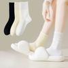 5 Pairs of Simple High-top Socks for Women To Wear Over Trendy and Versatile Black and White Autumn and Winter Schoolhouse-style Socks