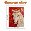 Pearl Art Painting Home Wall Decor Crowned White Horse Pearl Gemstone Painting Picture Crafts Adult/Beginner Gift Creative Home Decor Unframed