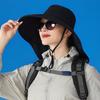 Summer Outdoor Sunscreen Shawl Hat Women Ponytail Dual-Purpose Hiking Hat Fisherman Hat