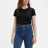 Levis Logo Solid Color Round Neck T-Shirt Women Tops Black 39185-0008