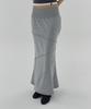 Dear Stalker Mido Cut-Off Mermaid Maxi Skirt - Gray