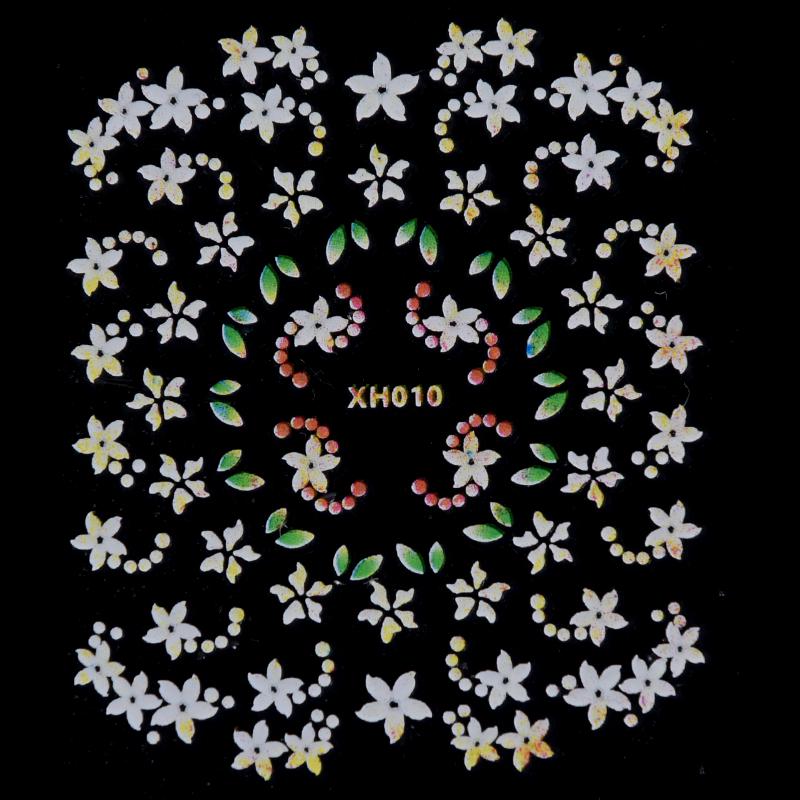 3D Nail Art Transfer Stickers 30 Sheets Flower Decals Manicure Decoration Tip