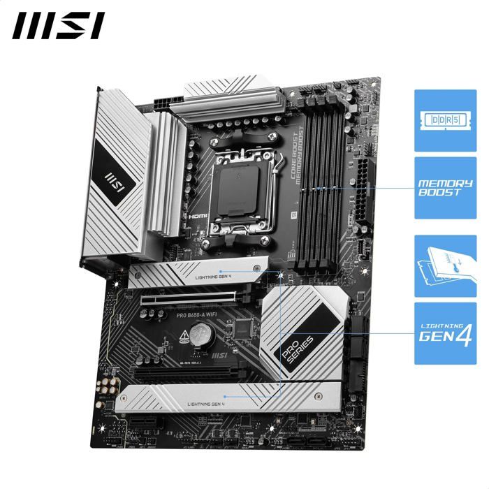 Desktop-Computer - MSI - PRO B650-A WIFI - AM4-Prozessor - 64 GB RAM - Integriertes WLAN
