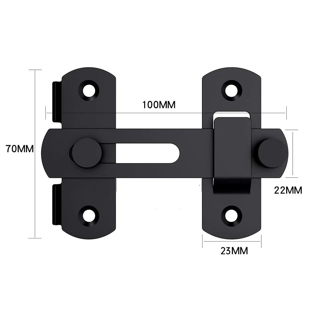 Stainless Steel Barn Door Lock - 180 Degree Flip Slide Design, Durable, Suitable for Various Door Types, Pet Doors, Bathroo