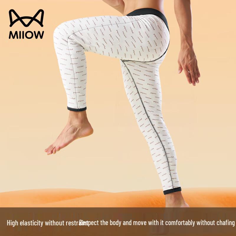 Miiow Men's 100% Wool Thickened Thermal Pants