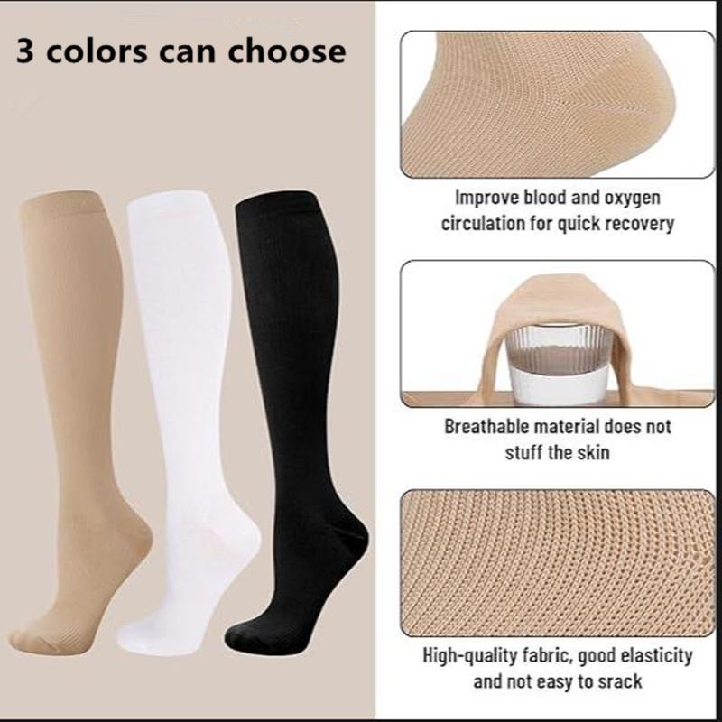 1 Paar Kompressionsstrümpfe für Damen, 15–25 mmHg Kniestrümpfe, Kompressionsstrümpfe für Sport, Sport, Diabetiker, Krampfadern, Reisen, Stillen