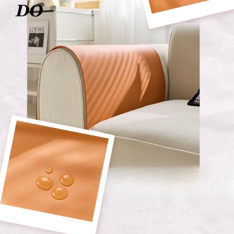 Simple Modern Solid Color Armrest Storage Bag Leather Waterproof Dustproof Sofa Armrest Cover Cloth Home Living Room Decoration