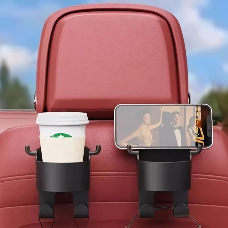 Multifunktionale Haken für Kopfstütze des Autositzes, 3 in 1 Getränkebecherhalter für die Rücksitzlehne des Fahrzeugs, Kopfstützhaken für Auto