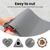 1pc Gray EVA Thickened Rib Drawer Mat - Durable, Non-Slip, Clear Plastic Shelf Liner for Kitchen Drawers, Desk, and Table Organization