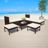 Day and Night - Day and Night Garden Furniture Set 6 Pieces and Brown Synthetic Rattan Cushions