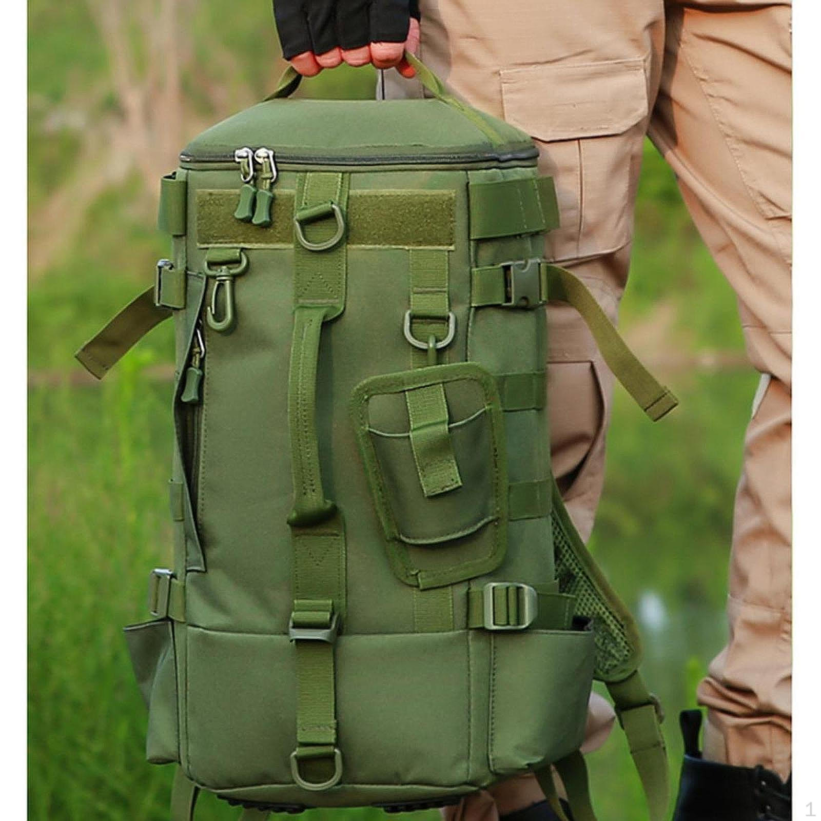 

Рыболовный рюкзак большой вместимости, удобная для переноски, износостойкая многофункциональная водонепроницаемая сумка для походов зелёный