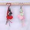 Personality Cherry Keychain Cute Sweet Leather Fruits Keyring Car Key Holder Bag Pendant Decoration Girls Gifts