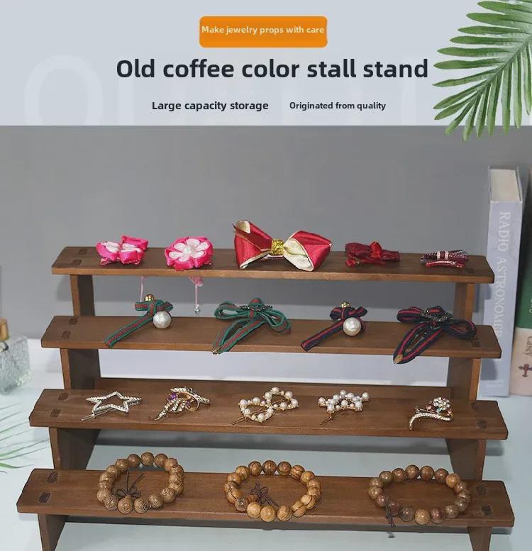 Retro Massivholz Haarnadel Leiterregal - Armband- & Puppenständer