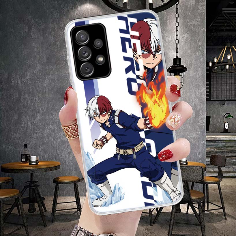My Hero MHA Art Anime Phone Case For Samsung Galaxy A12 A22 A32 A52 A72 A02S A51 A50S A71 A70 A31 A20S Note 20 Ultra S10 A10S Ga