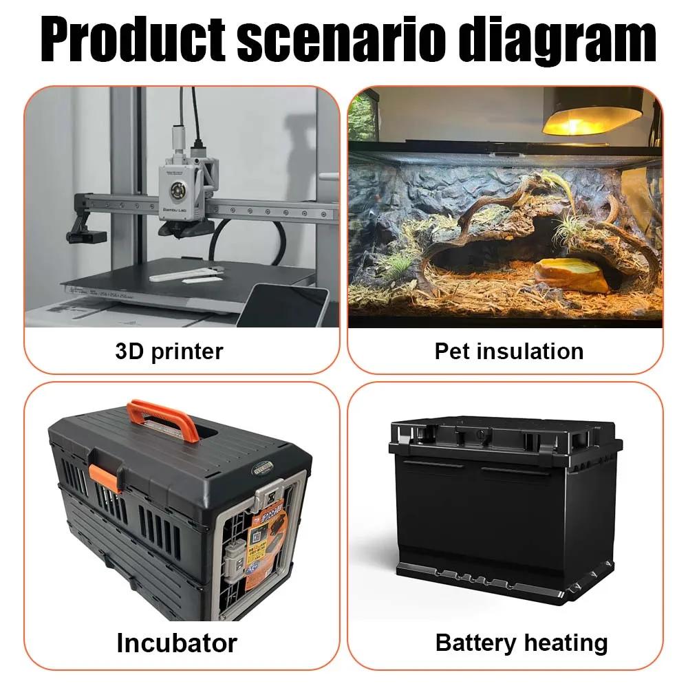 30W/90W Engine Oil Tank Heater Pad Silicone Flexible Waterproof Silicon Heater Pad For 3D Printer Heater  Car Accessories