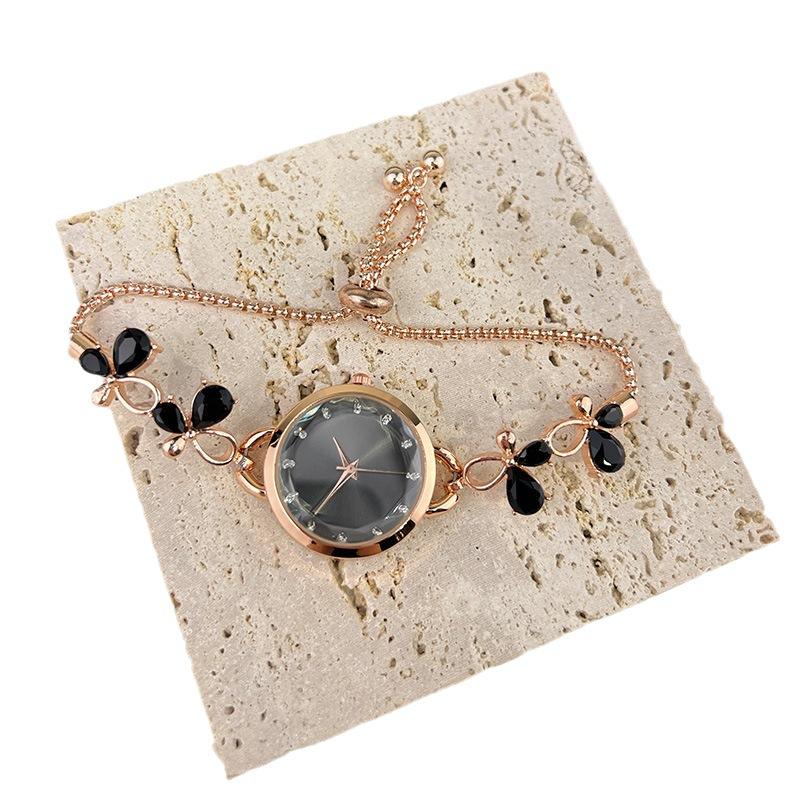 Fashion Bracelet Watch Women's High Sense Butterfly Sea Sapphire Blue Quartz Watch Wholesale Foreign Trade New Exquisite Watch