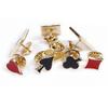 4PCS Cuteness Brooch Poker Card Theme Lovely Pin Stylish Party Badge Alloy Texture for Party Dress Up and Present Giving