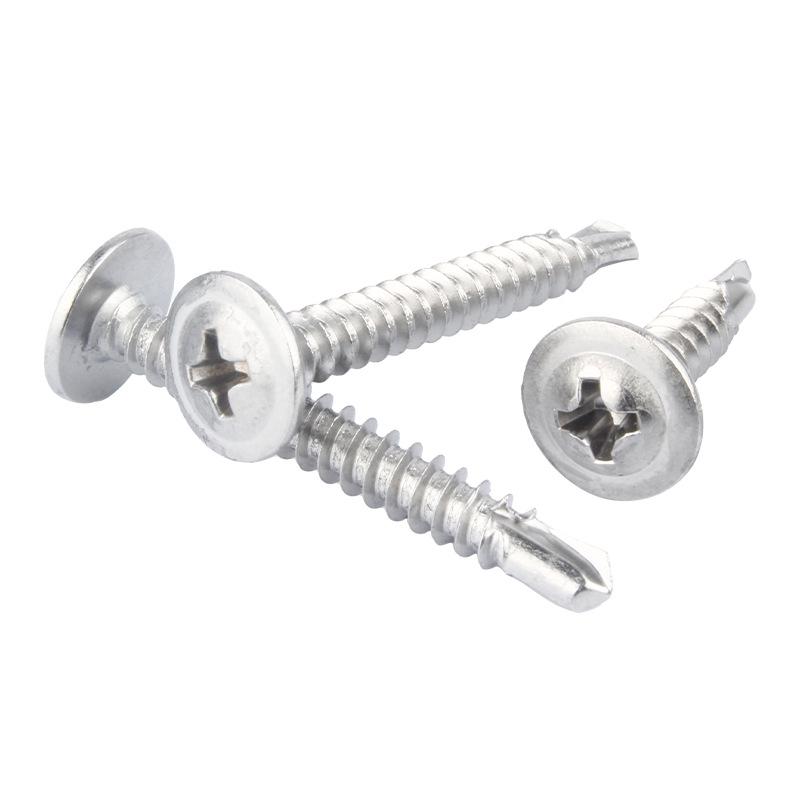 410 Stainless Steel Phillips Round Washer Head Self-Drilling Screws
