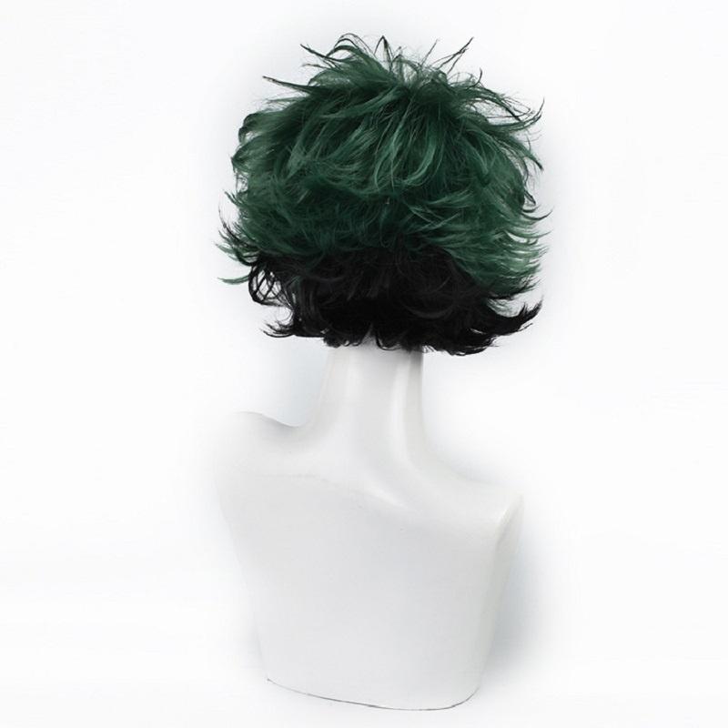 Premium Quality Anime My Hero Academia Deku Izuku Midoriya Short Cosplay Wig In Green With Black