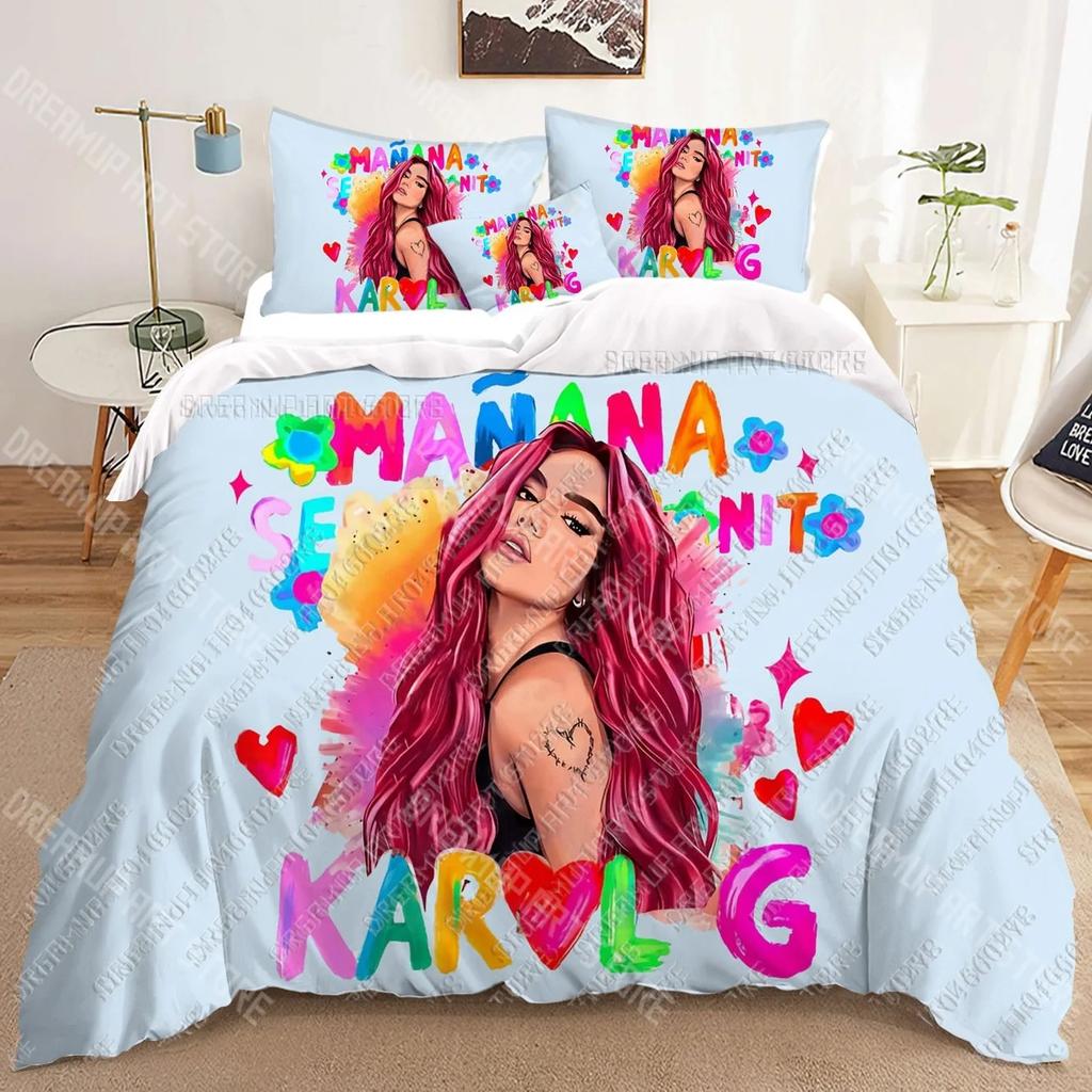 Karol G New Album 3D Bedding Sets Print Duvet Cover Adults_ Children Bed Comforter Birthday Gift Dropshipping