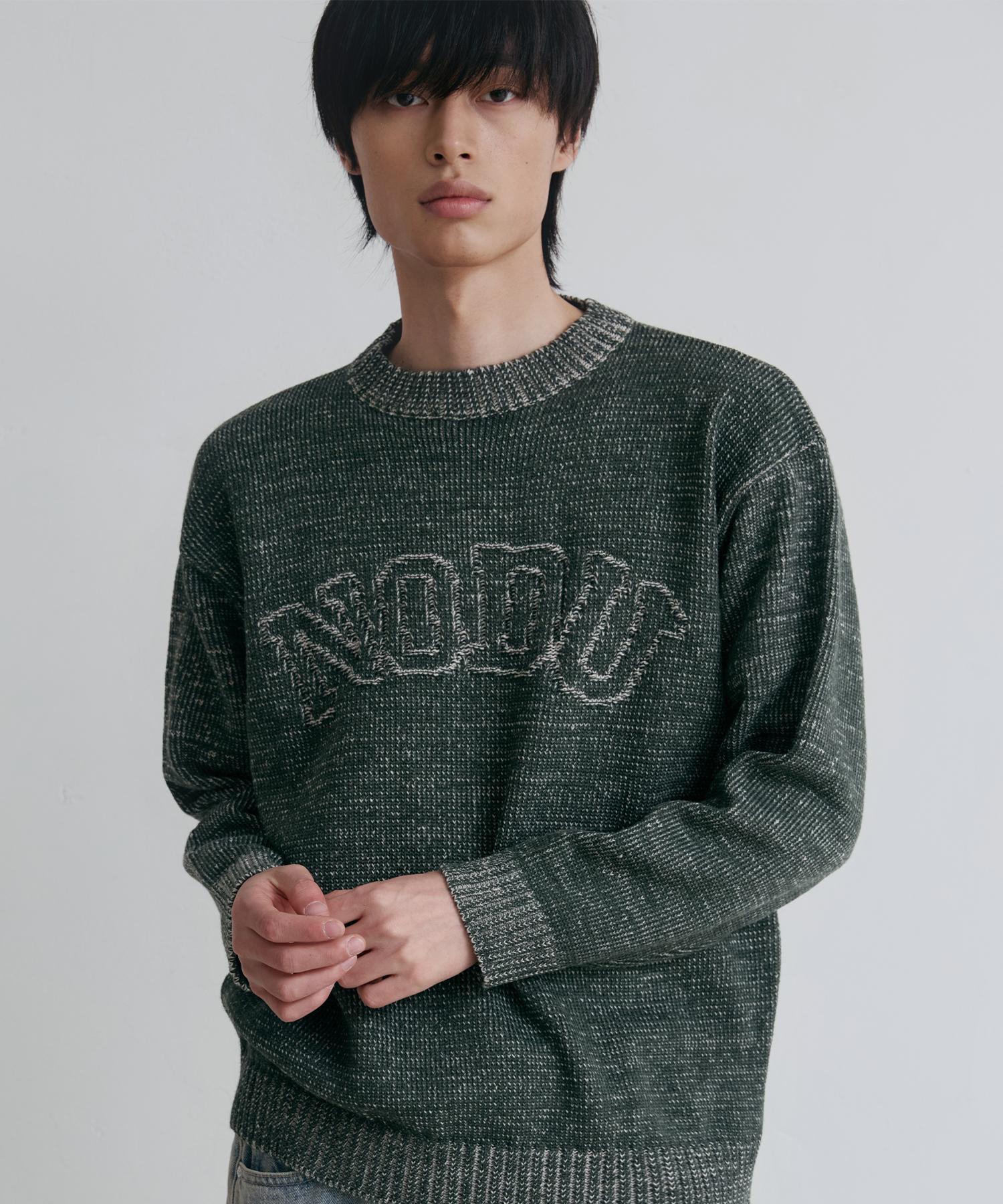 Nod You Logo Ring Round Knit [Green] M