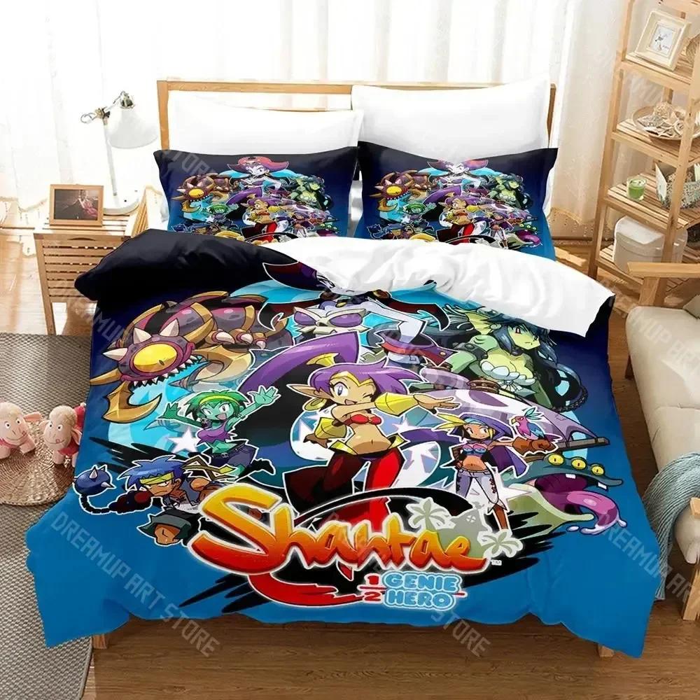 Shantae Half-Genie Hero Bedding Set Single Twin Full Queen King Size Bed Set Adult Kid Bedroom Duvetcover Sets Anime Game
