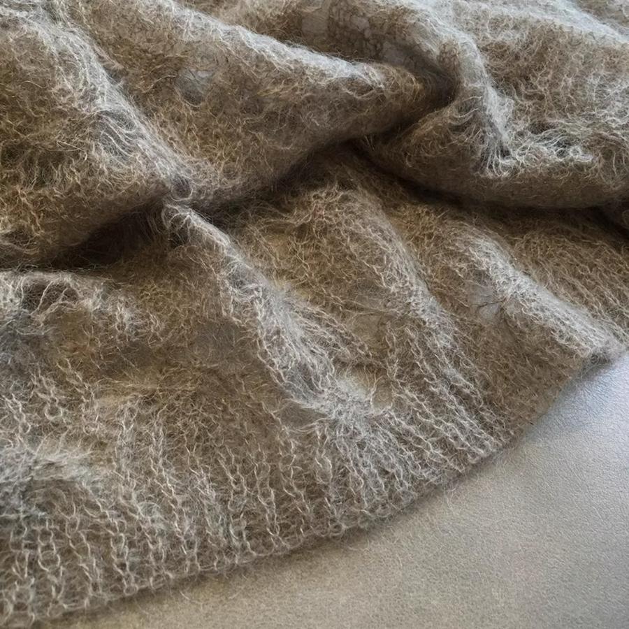 Luxus Grobstrickpullover Damen Herbst Dünn Weich und Gemütlich Mohair Kaschmir Grobstrick